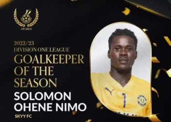 2023 GFA Awards: Skyy FC’s Solomon Ohene Nimo wins Division One League Goalkeeper of the Season