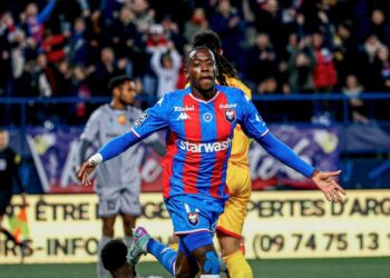 Ghanaian forward Godson Kyeremeh scores first goal this season for Caen in France