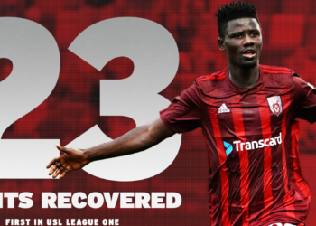 Ghanaian attacker, Ropapa Mensah signs contract extension with USL side Chattanooga Red Wolves