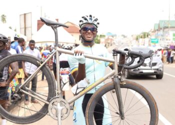 “The tube I use to train is the tube I used for the competition” Ghanaian cyclist Micheal Naaba