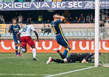 Ghana’s Black Stars forward Caleb Ekuban scores in Genoa’s away win over Hellas Verona