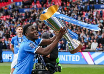 Ghana forward Kwame Poku Adubofour helps Peterborough beat Wycombe to lift second EFL trophy