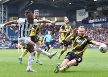 Ghanaian forward Brandon Thomas-Asante scores to rescue West Brom from home defeat to Watford