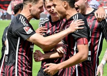 Ghanaian defender Jan Gyamerah scores as Nürnberg beat Elversberg