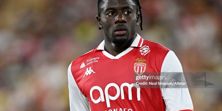 MONACO, MONACO - AUGUST 17: Mohammed Salisu Abdul Karim of AS Monaco in action during the Ligue 1 match between AS Monaco and AS Saint-Etienne at Stade Louis II on August 17, 2024 in Monaco, Monaco. (Photo by Neal Simpson/Allstar/Getty Images)
