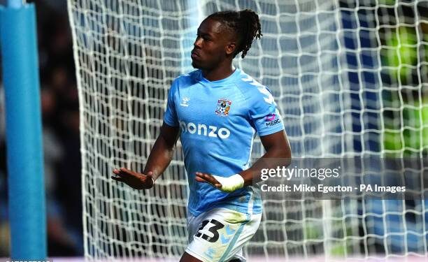 Brandon Thomas-Asante scores in Coventry City’s win over Blackburn Rovers in English Championship