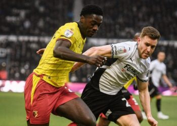 James Abankwah debuts for Watford against Derby