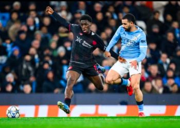 Dutch-born Ghanaian forward Ernest Poku excels in Leverkusen’s Champions League win over Manchester City